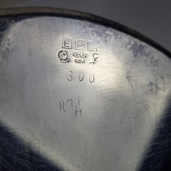 Vintage Sheffield EPC Silverplate Silent Butler Hinged Lid Footed Engraved Horse - Picture 11 of 15